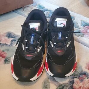 Black PUMA BMW, R System Athletic Shoes with 4 Color Sole Sz 10